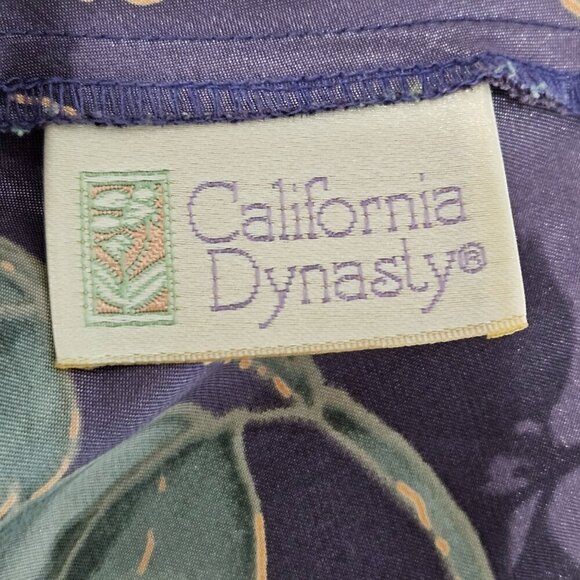 Vintage California Dynasty Purple Floral Maxi Slip Dress Small Lace Straps - Picture 7 of 10